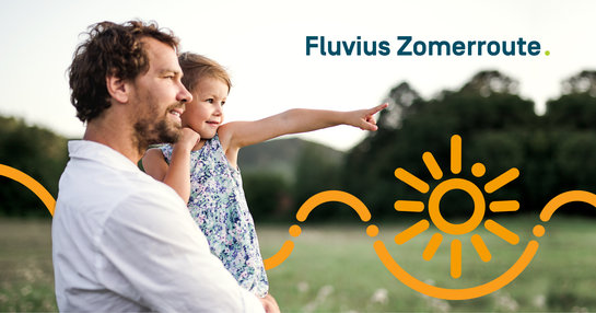 Logo van de Fluvius Zomerroute