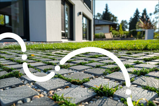 Voorkom wateroverlast en help het grondwaterpeil foto van water doorlaatbare oprit