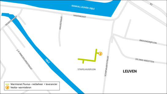 Warmtenet in Tweewaters - Leuven