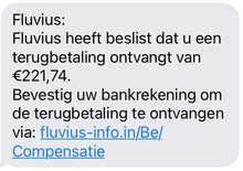 Faux SMS au nom de Fluvius 