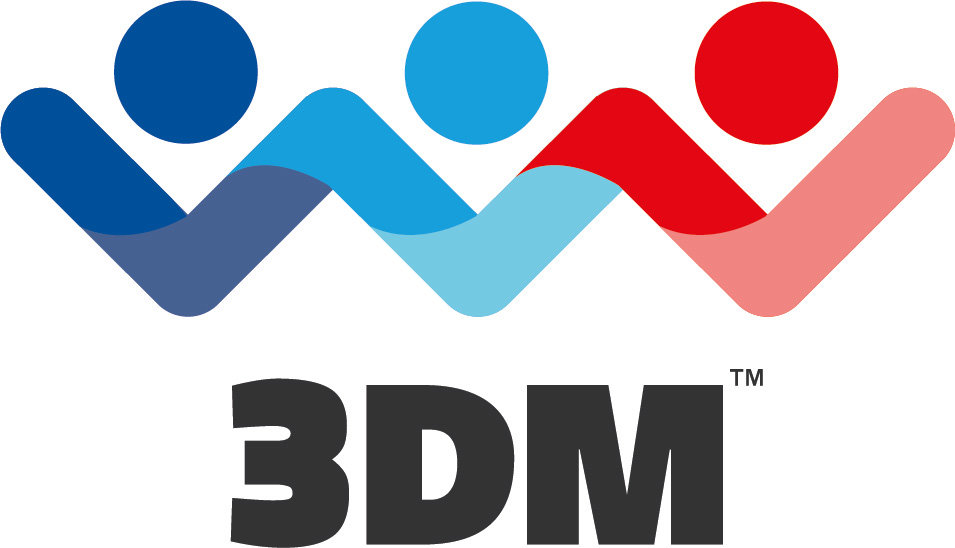 Het logo van aannemer 3DM